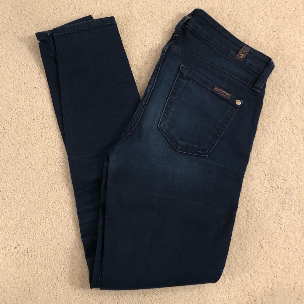 7 for all mankind ankle skinny size 25